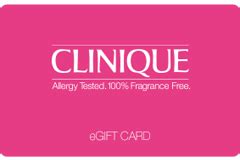 clinique gift vouchers.